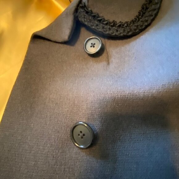 VINTAGE 60s Forstmann German Wool Gray Pea Coat Medium/Large - Picture 12 of 14